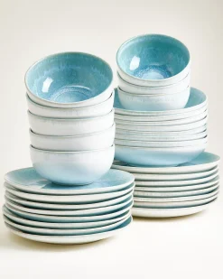 Motel a Miio Alcachofra Geschirr-Set 32-teilig grünblau Clearance