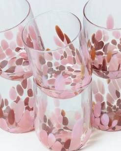 Motel a Miio Alegria Glas groß 6er-Set bernstein rosa New