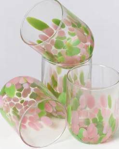 Motel a Miio Alegria Glas groß 4er-Set rosa grün Sale