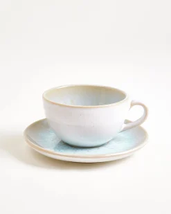 Motel a Miio Areia Cappuccinotasse & Untertasse klein classic 4er-Set azur Best