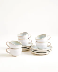 Motel a Miio Areia Espressotasse & Espressountertasse classic 6er-Set azur Clearance