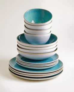 Motel a Miio Areia Geschirr-Set 16-teilig aqua