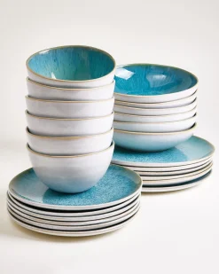 Motel a Miio Areia Geschirr-Set 24-teilig aqua Discount