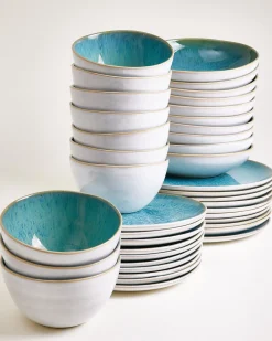 Motel a Miio Areia Geschirr-Set 40-teilig aqua