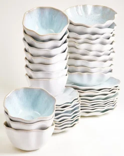 Motel a Miio Areia Geschirr-Set shell 40-teilig azur Hot
