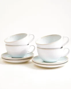 Motel a Miio Areia Teetasse & Untertasse groß classic 4er-Set azur Clearance
