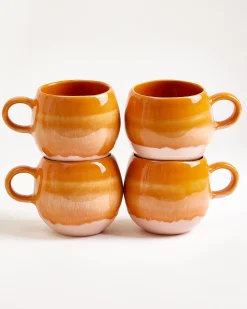 Motel a Miio Bica Tasse groß 4er-Set orange Hot