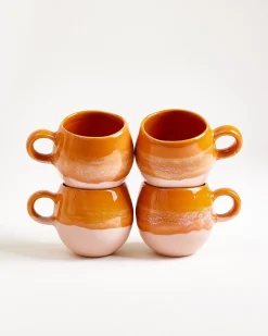 Motel a Miio Bica Tasse klein 4er-Set orange