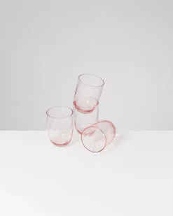 Motel a Miio Calma Glas groß swirl 4er-Set rosé