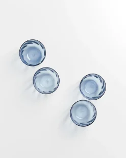 Motel a Miio Calma Glas klein swirl 4er-Set blau Sale