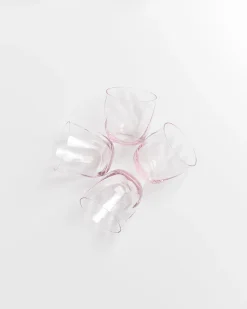 Motel a Miio Calma Glas klein swirl 4er-Set rosé