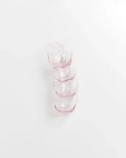 Motel a Miio Calma Glas klein swirl 4er-Set rosé