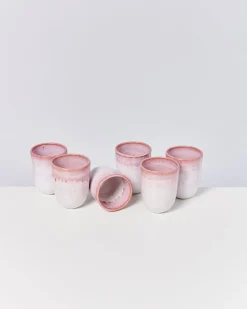 Motel a Miio Copa Alto Becher groß 6er-Set rosa weiß Discount