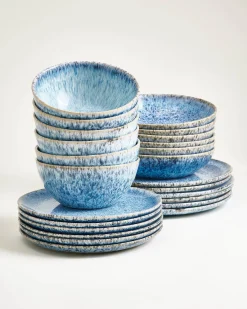 Motel a Miio Cordoama Geschirr-Set classic 24-teilig blau New