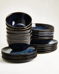 Motel a Miio Cordoama Geschirr-Set classic 24-teilig dunkelblau Discount