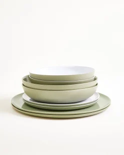 Motel a Miio Dusty Sage Geschirr-Set 8-teilig salbeigrün Outlet