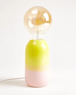 Motel a Miio Farol Keramiklampe gelb rosé New