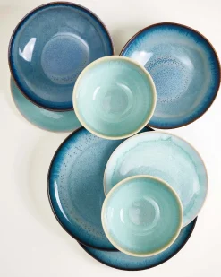 Motel a Miio Geschirr-Set Ocean Vibes grünblau mint 8-teilig Sale