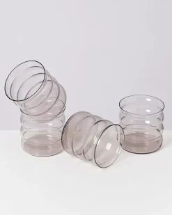 Motel a Miio Joia Glas klein bubble 4er-Set grau Outlet