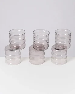 Motel a Miio Joia Glas klein bubble 6er-Set grau New