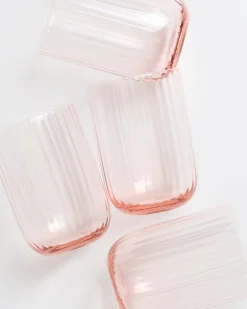 Motel a Miio Joia Glas klein riffled 4er-Set rosé