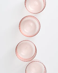 Motel a Miio Joia Glas klein riffled 4er-Set rosé
