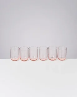 Motel a Miio Joia Glas klein riffled 6er-Set rosé