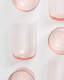 Motel a Miio Joia Glas klein riffled 6er-Set rosé