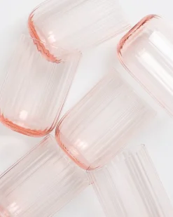 Motel a Miio Joia Glas klein riffled 6er-Set rosé