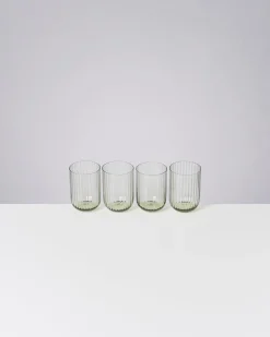 Motel a Miio Joia Glas klein riffled 4er-Set smaragd New