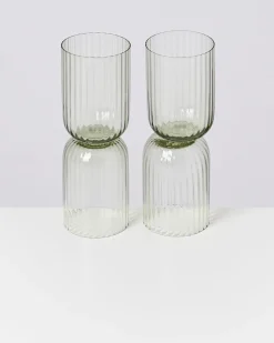 Motel a Miio Joia Glas klein riffled 4er-Set smaragd New