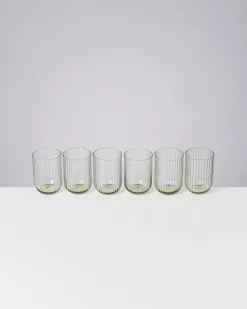 Motel a Miio Joia Glas klein riffled 6er-Set smaragd Online