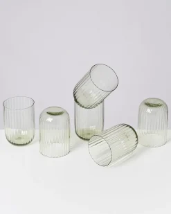 Motel a Miio Joia Glas klein riffled 6er-Set smaragd Online