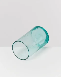 Motel a Miio Leiria Glas klein riffled 4er-Set grün