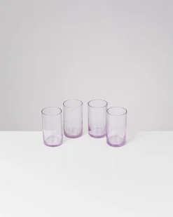 Motel a Miio Leiria Glas klein riffled 4er-Set lila Best