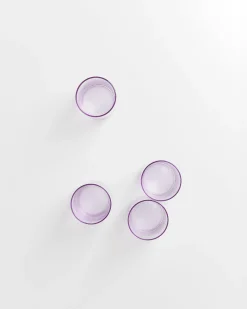 Motel a Miio Leiria Glas klein riffled 4er-Set lila Best