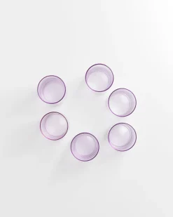 Motel a Miio Leiria Glas klein riffled 6er-Set lila Outlet