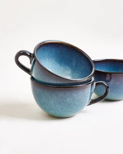 Motel a Miio Madeira Cappuccinotasse & Untertasse klein classic 6er-Set grünblau Online
