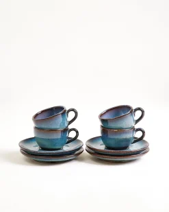 Motel a Miio Madeira Espressotasse & Espressountertasse classic 4er-Set grünblau Online