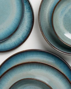 Motel a Miio Madeira Geschirr-Set modern grünblau 7-teilig Outlet