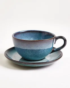 Motel a Miio Madeira Teetasse & Untertasse groß classic grünblau Best