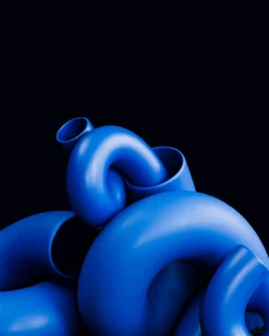 Motel a Miio MaM x Ju Schnee Vase L blau Clearance