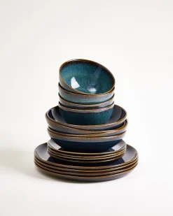 Motel a Miio Melides Geschirr-Set 16-teilig oceanblue New