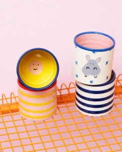 Motel a Miio Miio Miini Becher groß Happy weiß blau Clearance