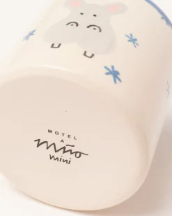 Motel a Miio Miio Miini Becher groß Hippo weiß blau New
