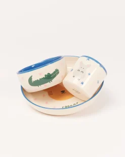 Motel a Miio Miio Miini Geschirr-Set 3-teilig weiß blau Outlet