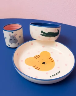 Motel a Miio Miio Miini Geschirr-Set 3-teilig weiß blau Outlet