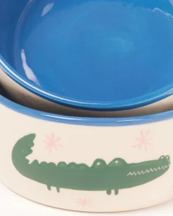 Motel a Miio Miio Miini Müslischale Croco weiß blau New