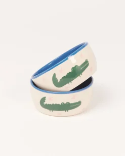 Motel a Miio Miio Miini Müslischale Croco weiß blau New
