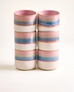 Motel a Miio Nódoa Becher groß 6er-Set dipped rosa blau Outlet